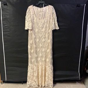 Custom made 1920’s vintage look wedding gown
